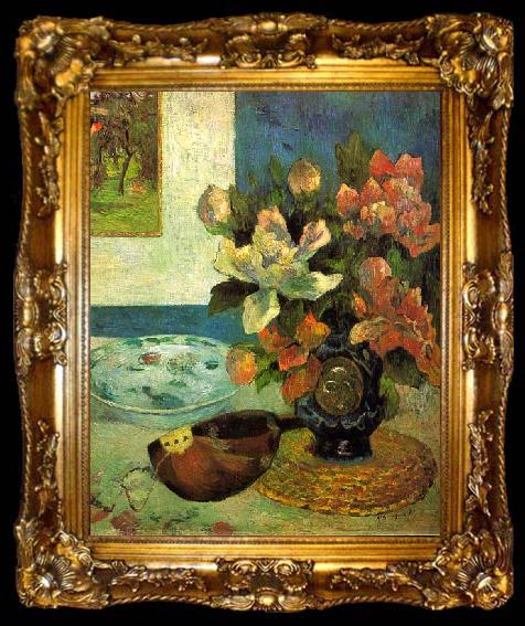 framed  Paul Gauguin Still Life with Mandolin, ta009-2